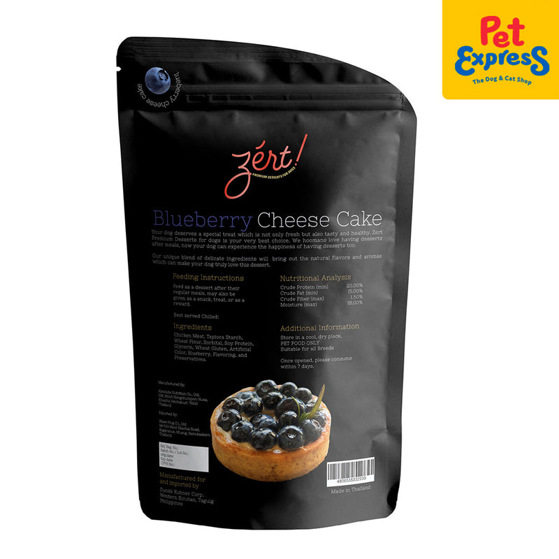 Zert Blueberry Cheesecake Dog Treats 88g_back