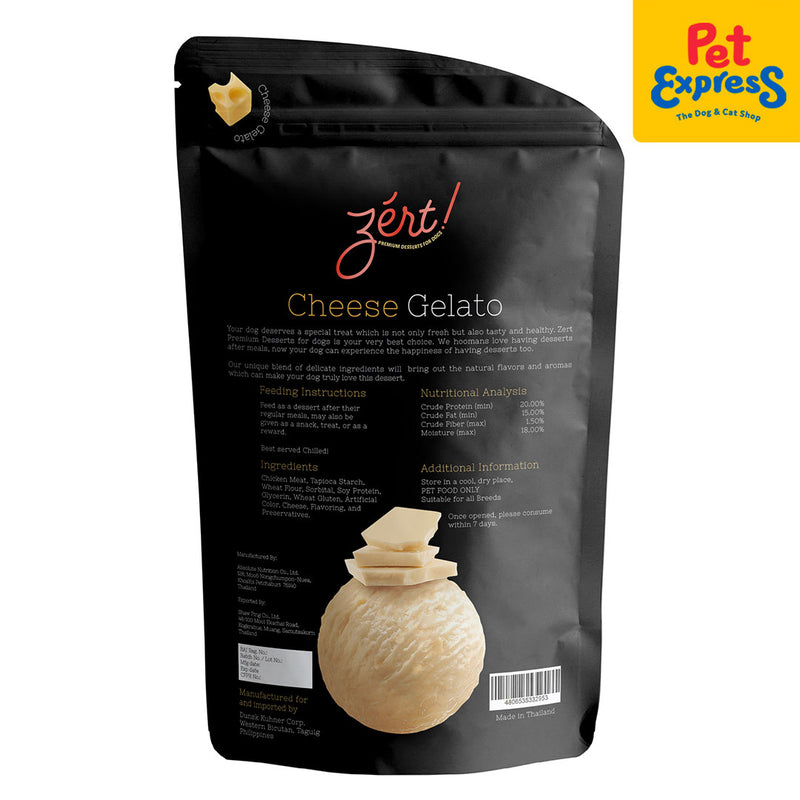 Zert Cheese Gelato Dog Treats 88g_back