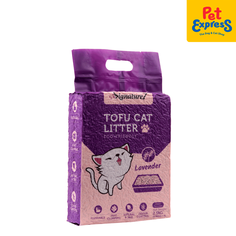 Signature 7 Tofu Lavender Cat Litter 7L_side