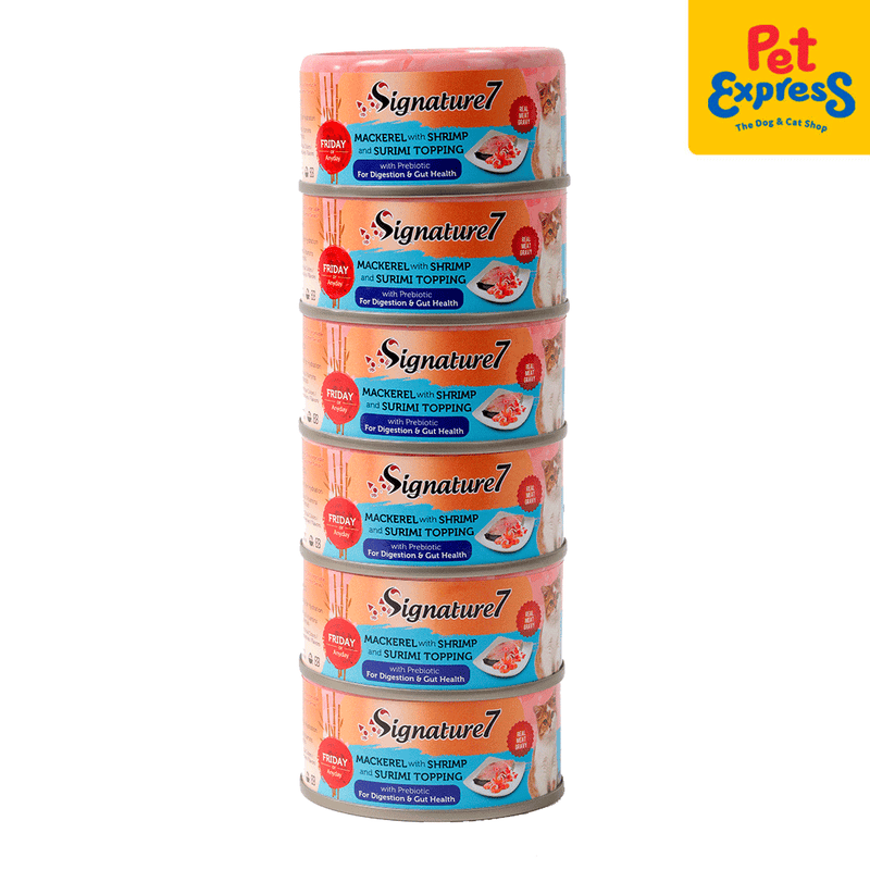 Signature 7 Friday Mackerel Shrimp Sorimi Wet Cat Food 70g_6 cans