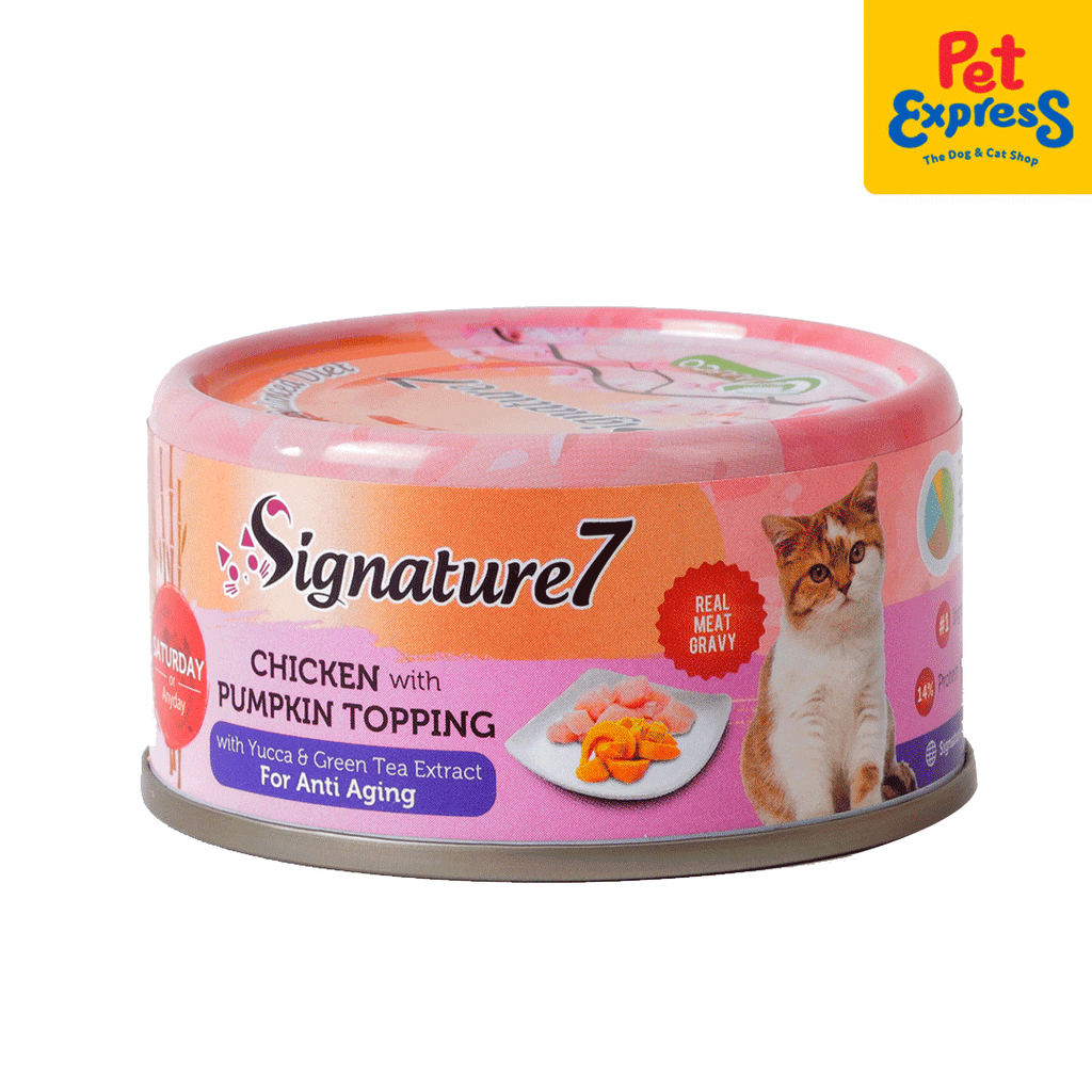 Chicken and top pumpkin cat food