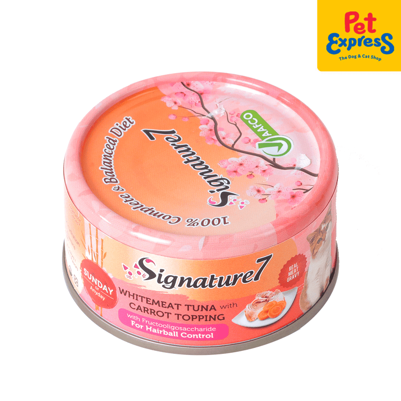 Signature 7 Sunday White Meat Tuna Carrot Wet Cat Food 70g_front