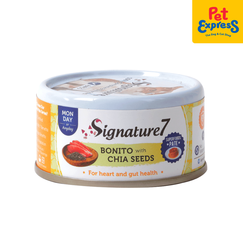 Signature 7 Pate Monday Bonito Chia Seeds Wet Cat Food 80g_front