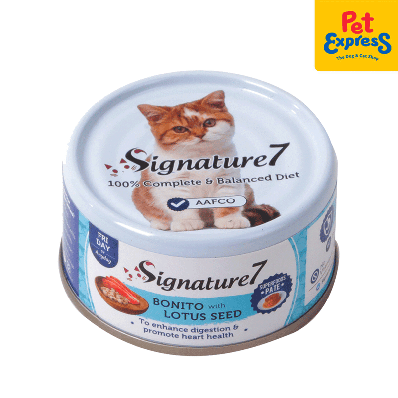 Signature 7 Pate Friday Boreto Lotus Seed Wet Cat Food 80g_front