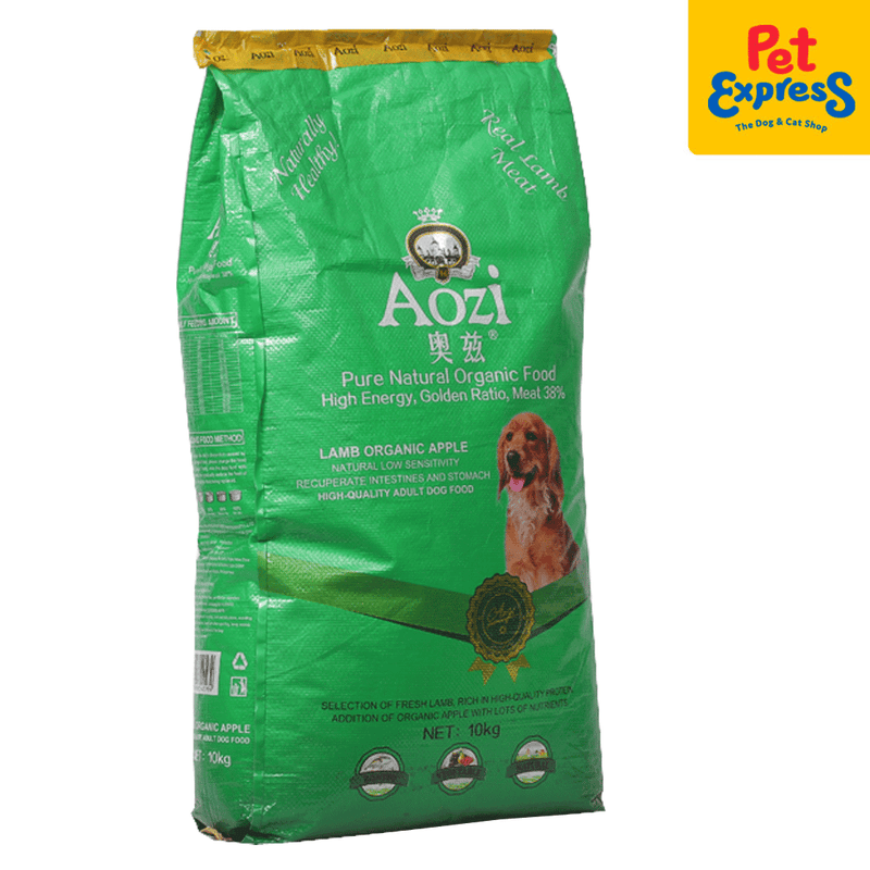 Aozi Adult Lamb Organic Apple Dry Dog Food 10kg_side