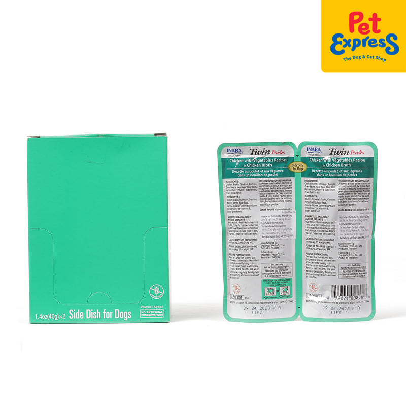 Inaba Twin Packs Chicken with Vegetable Recipe Wet Dog Food 40gx2 (USD-801)_back