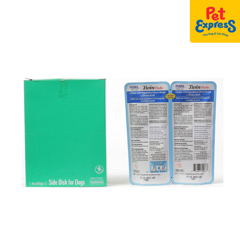 Inaba Twin Packs Chicken with Vegetable Cheese Recipe Wet Dog Food 40gx2 (USD-803)_back