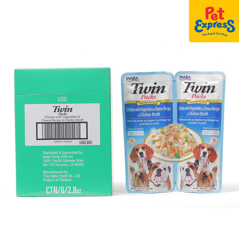 Inaba Twin Packs Chicken with Vegetable Cheese Recipe Wet Dog Food 40gx2 (USD-803)_front