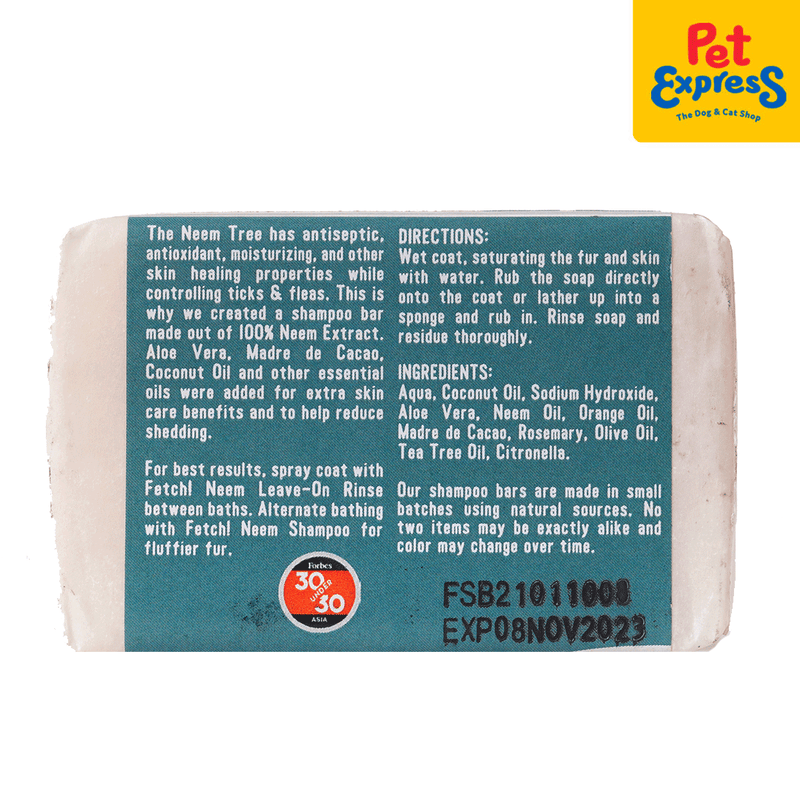 Fetch Neem with Aloe Vera Dog Soap_back