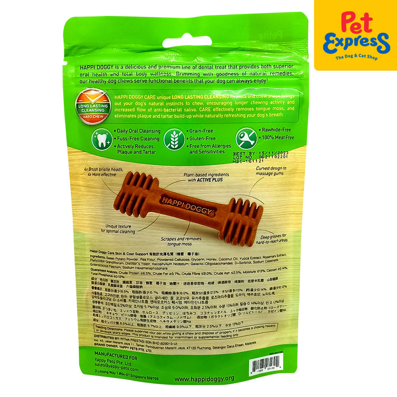 Happi Doggy Honey and Coconut Oil Hard Chew Dog Treats 150g_back
