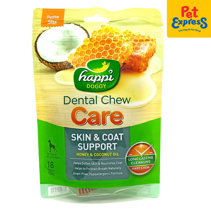 Happi Doggy Honey and Coconut Oil Hard Chew Dog Treats 150g_front