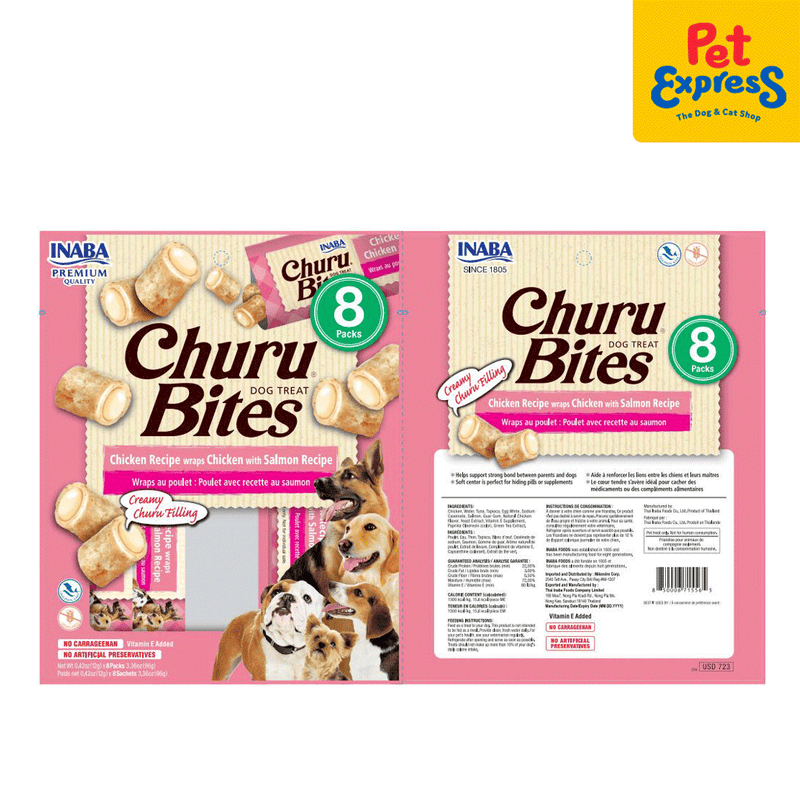 Inaba Churu Bites Chicken Wraps Salmon Dog Treats 12gx8 (USD-723)