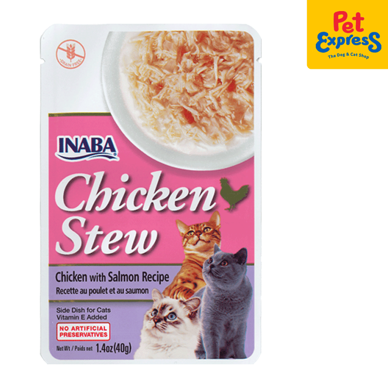 Inaba Chicken Stew Salmon Wet Cat Food 40g (USA-813A) (6 pouches)_front