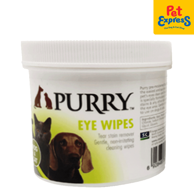 Purry Tear Stain Eye Wipes 50s-front
