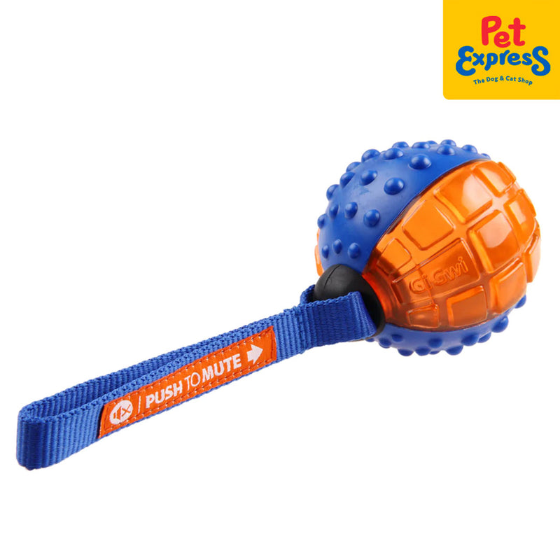 GiGwi Push to Mute Ball Dog Toy Orange