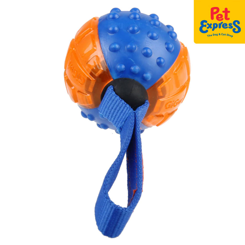 GiGwi Push to Mute Ball Dog Toy Orange