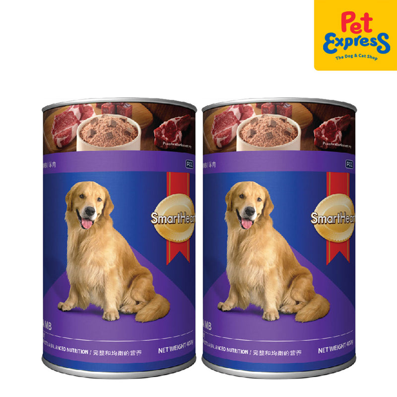 SmartHeart Adult Lamb Wet Dog Food 400g (2 cans)