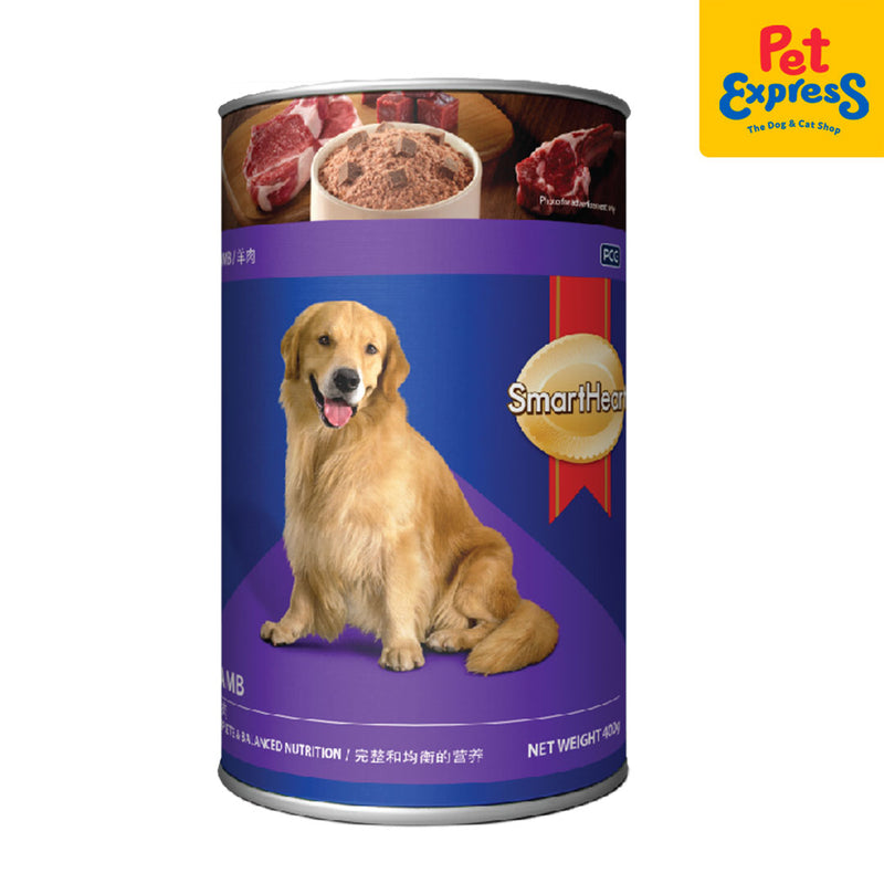SmartHeart Adult Lamb Wet Dog Food 400g (2 cans)