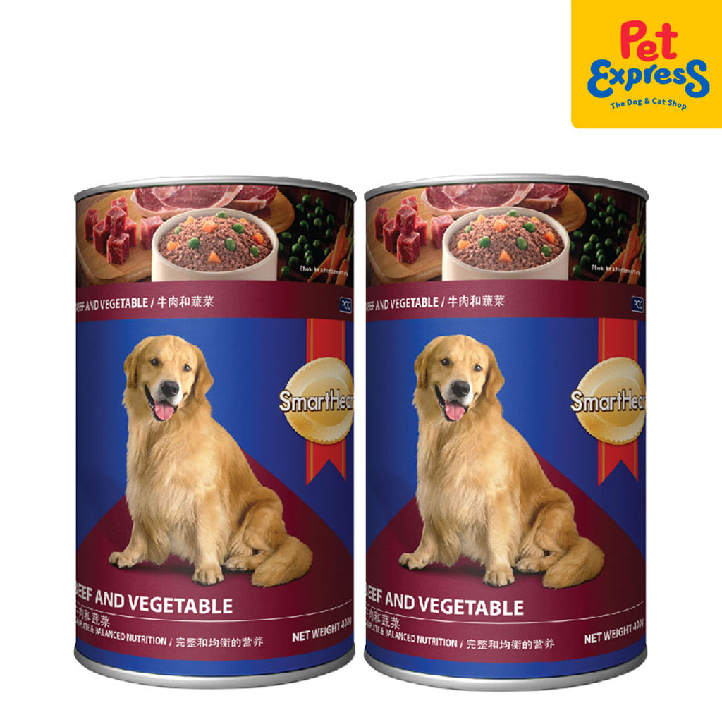 SmartHeart Adult Beef and Vegetable Wet Dog Food 400g 2 cans