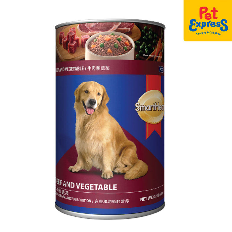 SmartHeart Adult Beef and Vegetable Wet Dog Food 400g (2 cans)