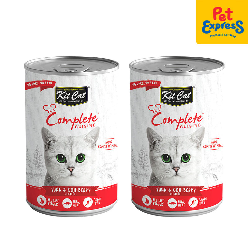 Kit Cat Complete Cuisine Tuna and Goji Berry in Broth Wet Cat Food 150g (2 cans)