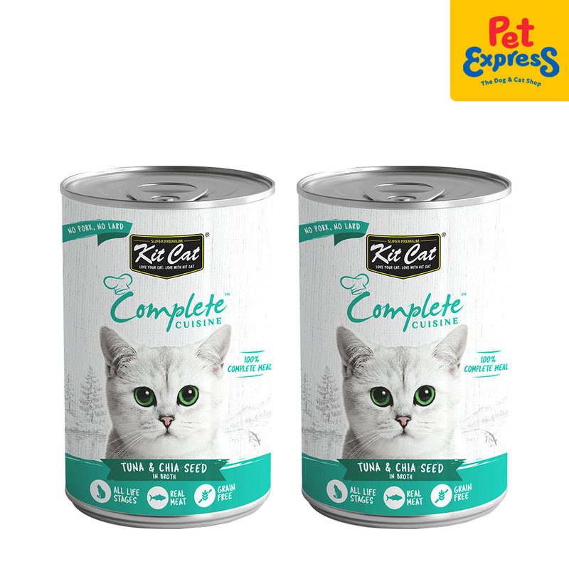 Kit Cat Complete Cuisine Tuna and Chia Seed in Broth Wet Cat Food 150g (2 cans)