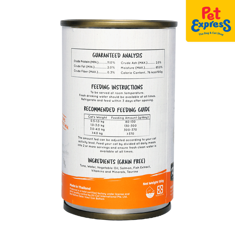 Kit Cat Complete Cuisine Tuna and Salmon in Broth Wet Cat Food 150g (2 cans)
