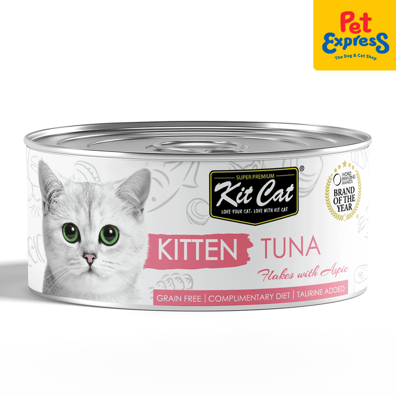 Kit Cat Kitten Tuna Flakes with Aspic Wet Cat Food 80g (6 cans)