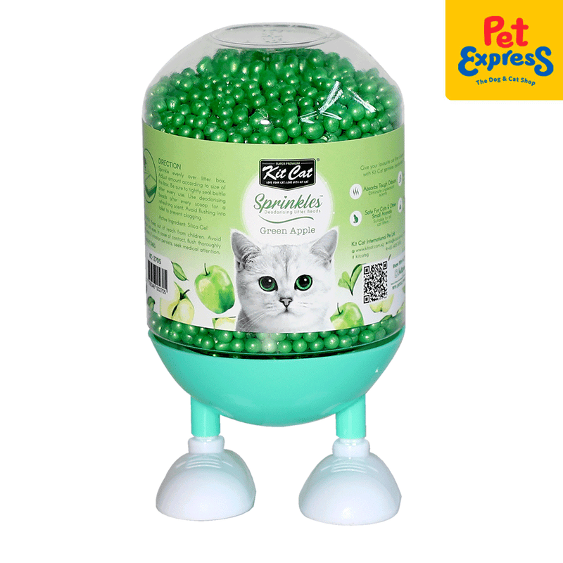 Kit Cat Sprinkles Green Apple Deodorizing Cat Litter Beads 240g