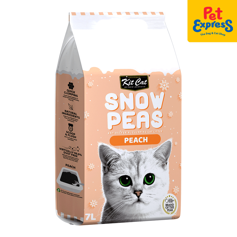 Kit Cat Snow Peas Peach Antibacterial Clumping Cat Litter 7L