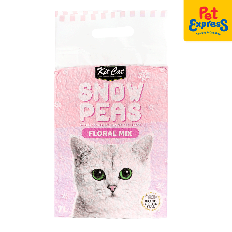 Kit Cat Snow Peas Floral Mix Antibacterial Clumping Cat Litter  7L