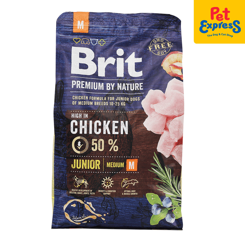 Brit Premium by Nature Puppy Medium Breed Chicken Dry Dog Food 3kg