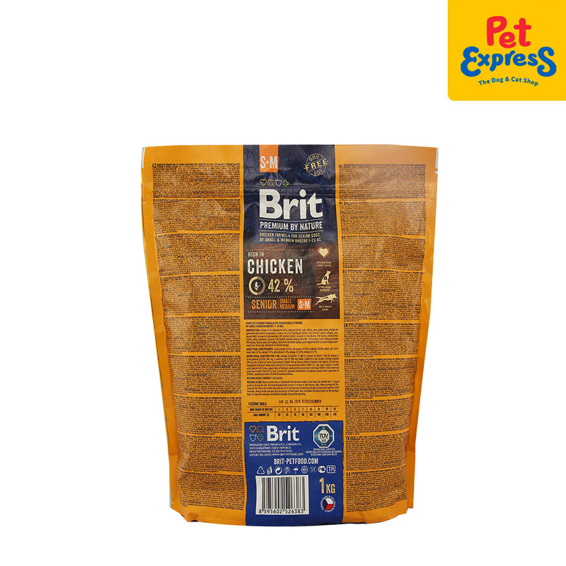 Brit Premium by Nature Senior Small and Medium Breed Chicken Dry Dog Food 1kg
