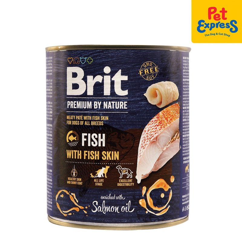 Brit Premium by Nature Fish with Fish Skin Wet Dog Food 800g_front