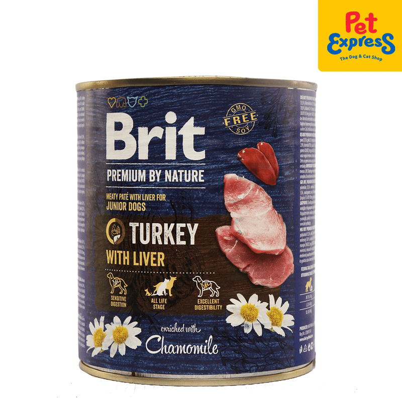 Brit Premium by Nature Puppy Turkey with Liver Wet Dog Food 800g_front