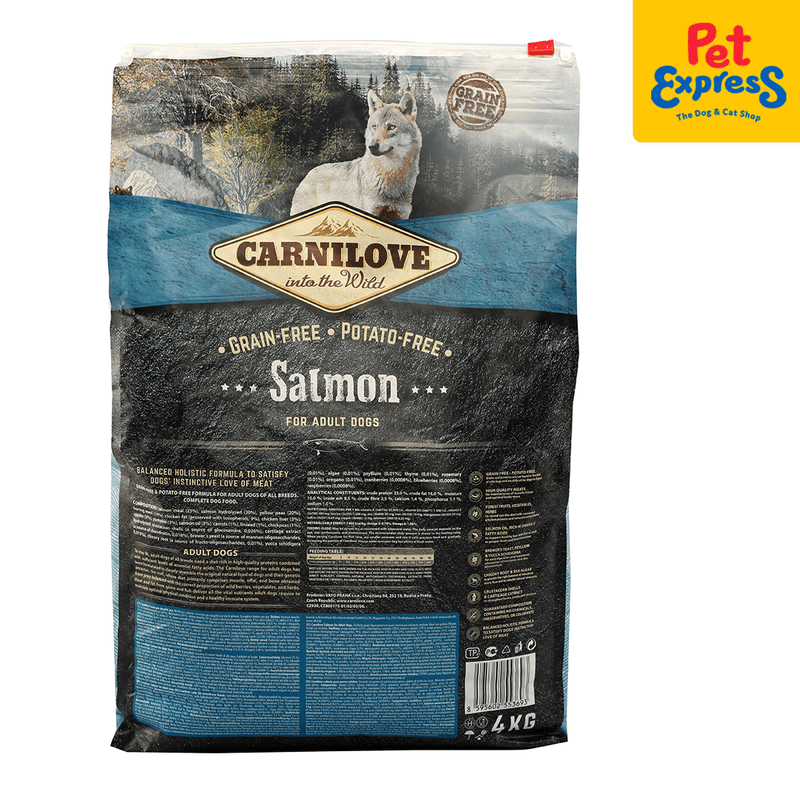 Carnilove Adult Salmon Dry Dog Food 4kg_back