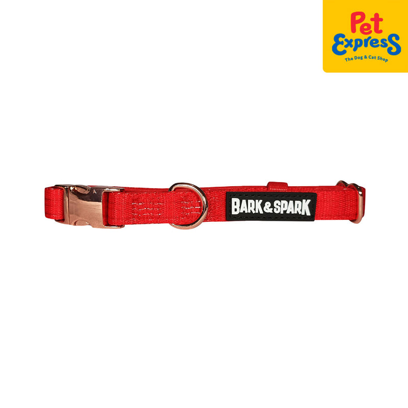 Bark and Spark Dog Collar Small Oxford Red