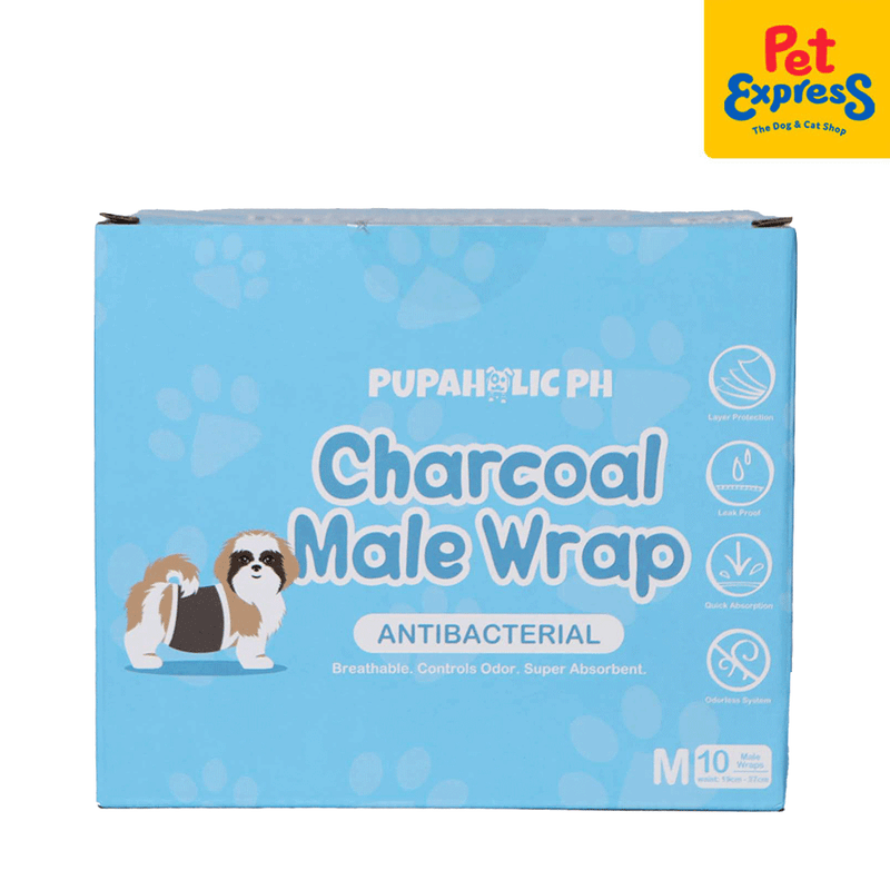 Pupaholic Antibacterial Charcoal Male Wrap 10s