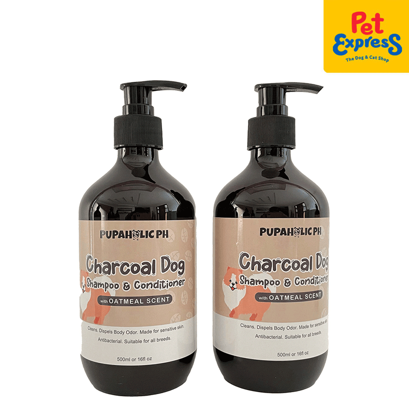 Pupaholic Charcoal with Oatmeal Scent Dog Shampoo and Conditioner 500ml