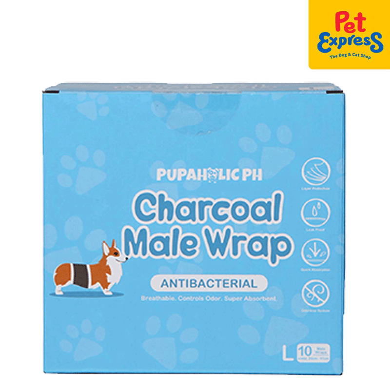 Pupaholic Antibacterial Charcoal Male Wrap 10s