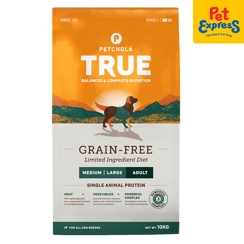 Petchola True Grain Free Adult Medium and Large Dry Dog Food 10kg