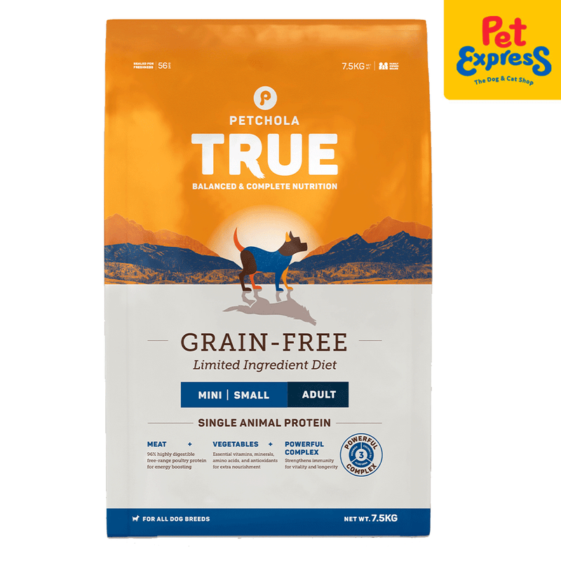 Petchola True Grain Free Adult Mini and Small Dry Dog Food 7.5kg