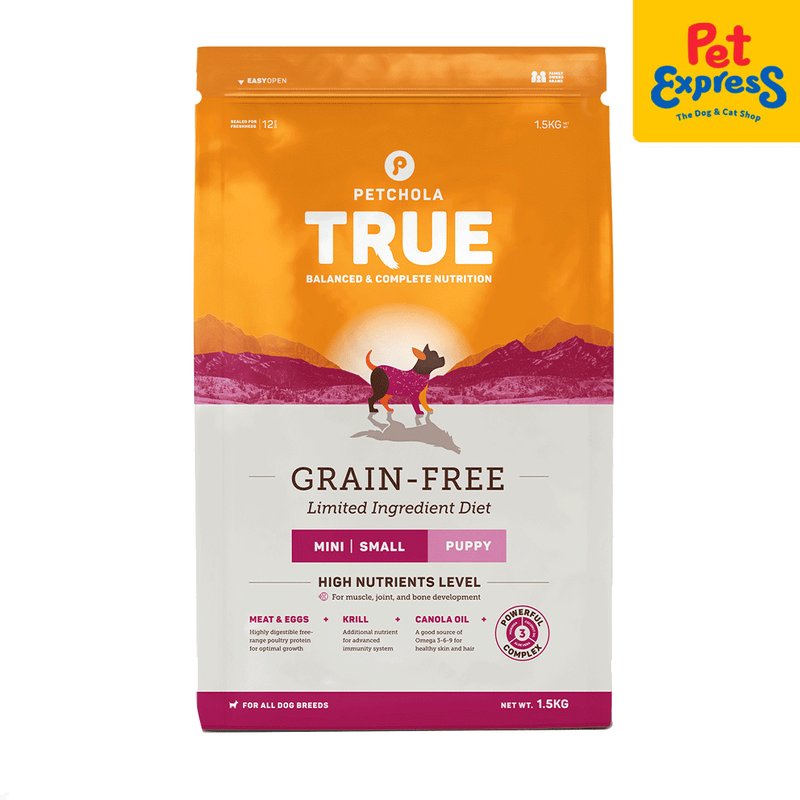 Petchola True Grain Free Mini and Small Puppy Dry Dog Food 1.5kg