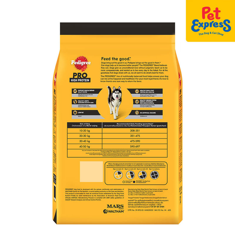 Pedigree Pro Adult High Protein Medium and Large Breed Beef and Lamb Dry Dog Food 3kg