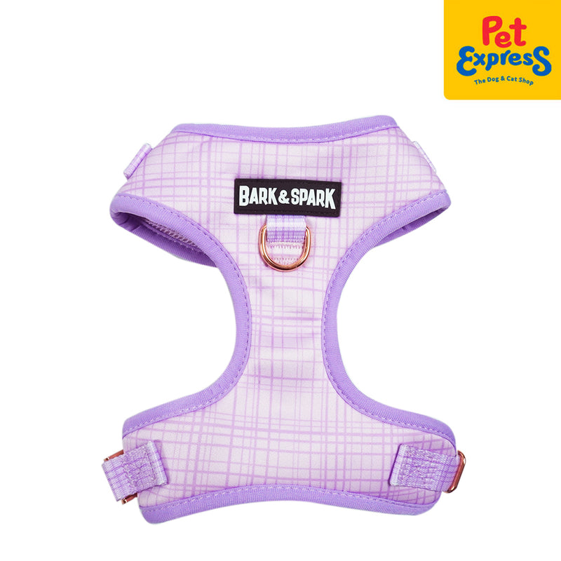 Bark and Spark Adjustable Dog Harness Double Extra Small Oxford Lilac