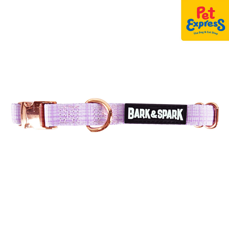 Bark and Spark Dog Collar Large Oxford Lilac