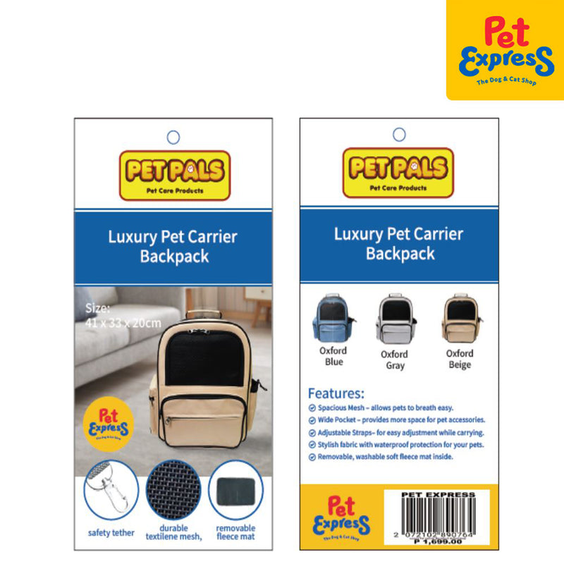 Pet Pals Luxury Backpack Pet Carrier