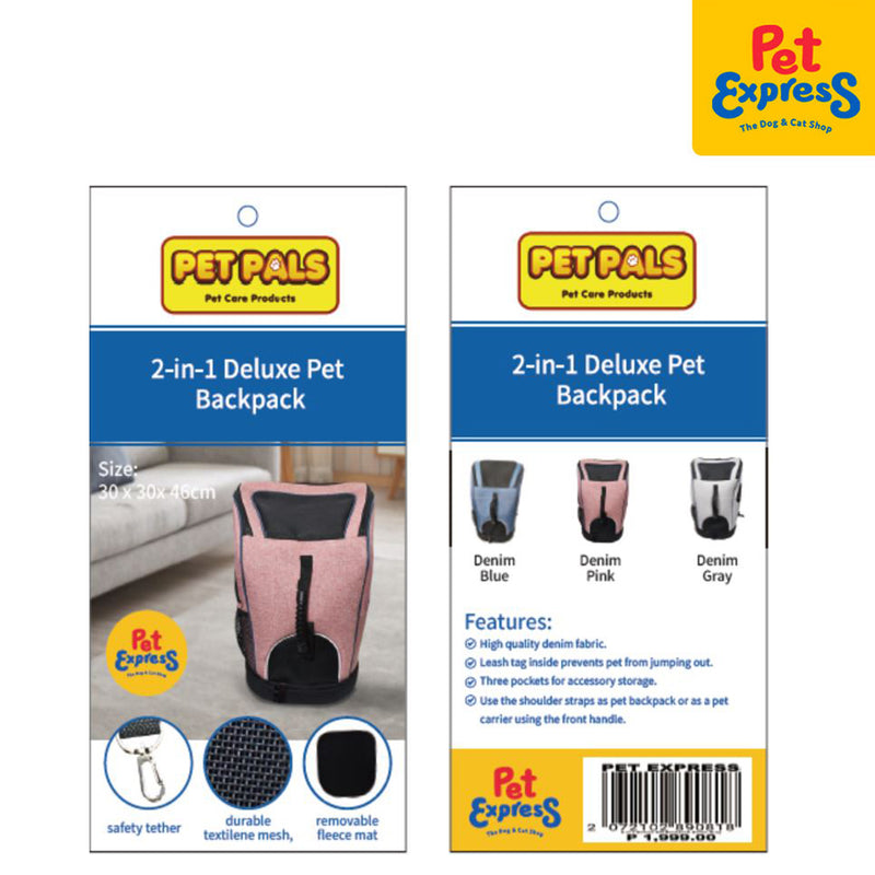 Pet Pals 2-in-1 Deluxe Pet Backpack 