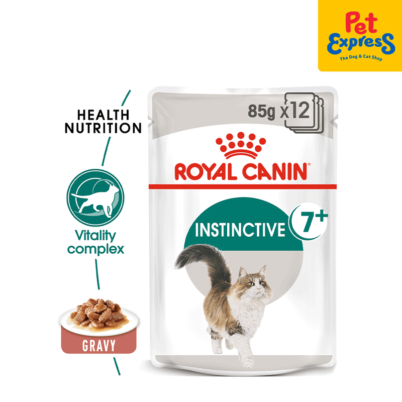 Royal Canin Feline Health Nutrition Senior Instinctive Wet Cat Food 85g (12 pouches)