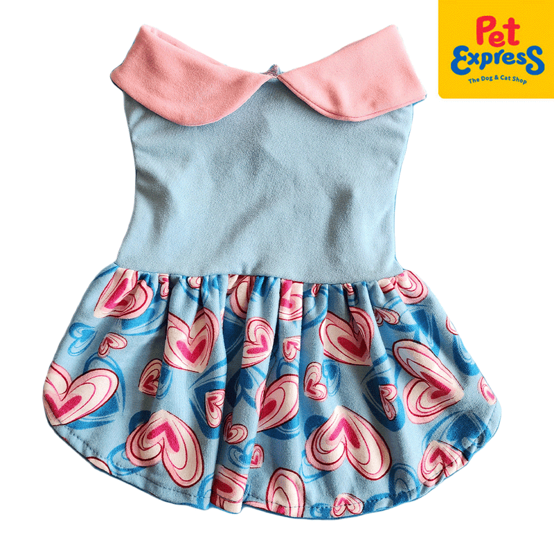 Pawsh Couture Abby Dress Hearts Dog Apparel Blue